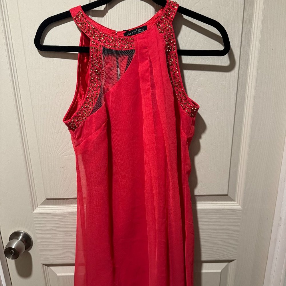 London Dress Company Salmon Halter Dress